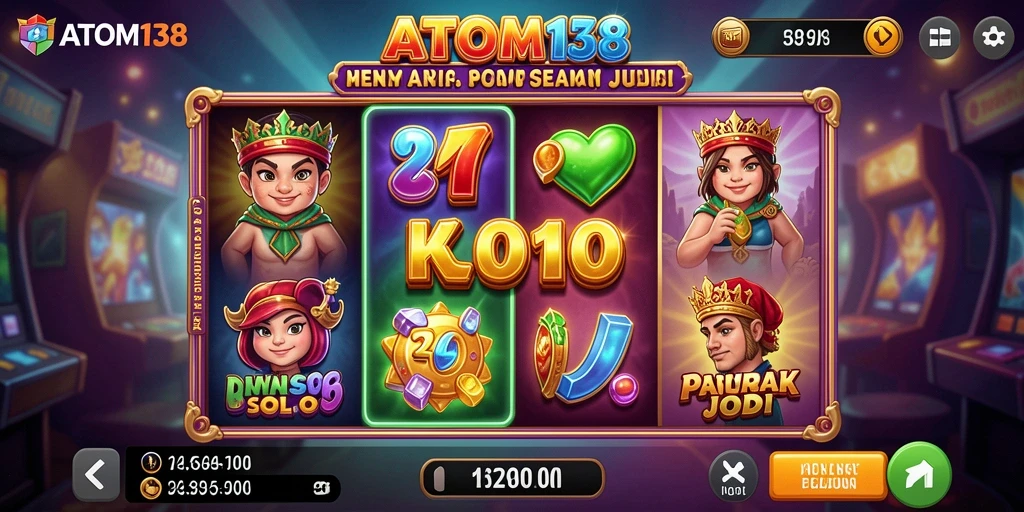 Gameplay seru ATOM138 dengan berbagai tema slot.