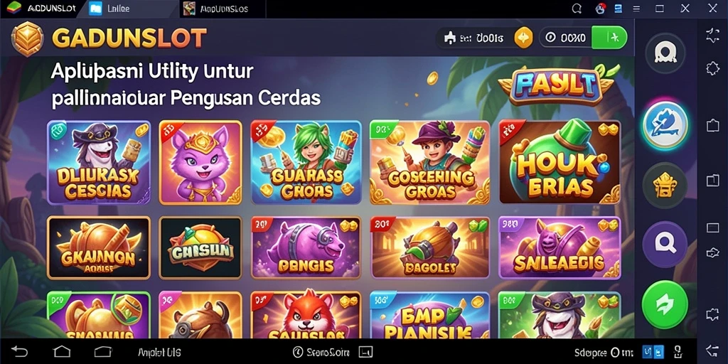 Tampilan aplikasi GADUNSLOT yang intuitif dan modern.