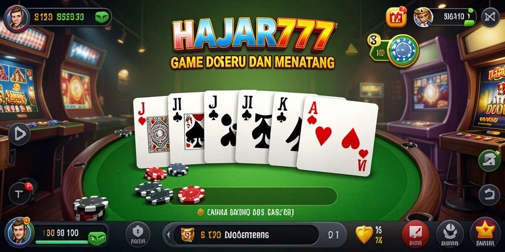 Tampilan gameplay menarik dari HAJAR777 dengan domino klasik.