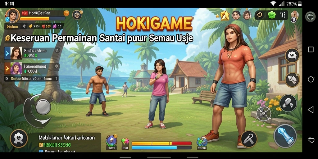 Screenshot menunjukkan gameplay seru HOKIGAME dengan grafik yang menarik.