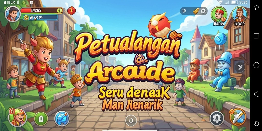 Screenshot IND89 menunjukkan aksi seru dalam permainan arcade.