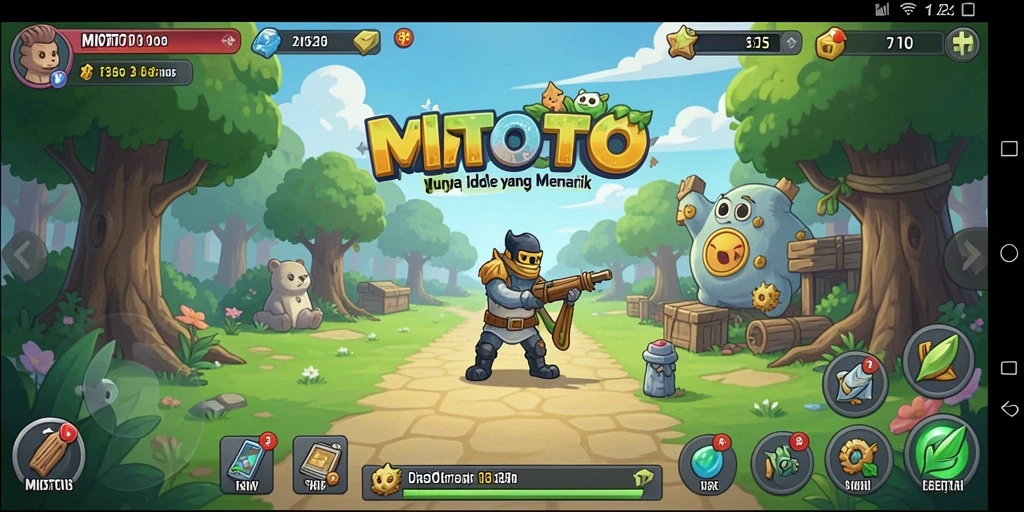 Tampak layar utama gameplay MIOTOTO yang menarik.