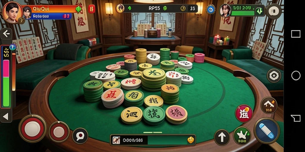 Tangkapan layar gameplay QiuQiu yang menarik dan seru.