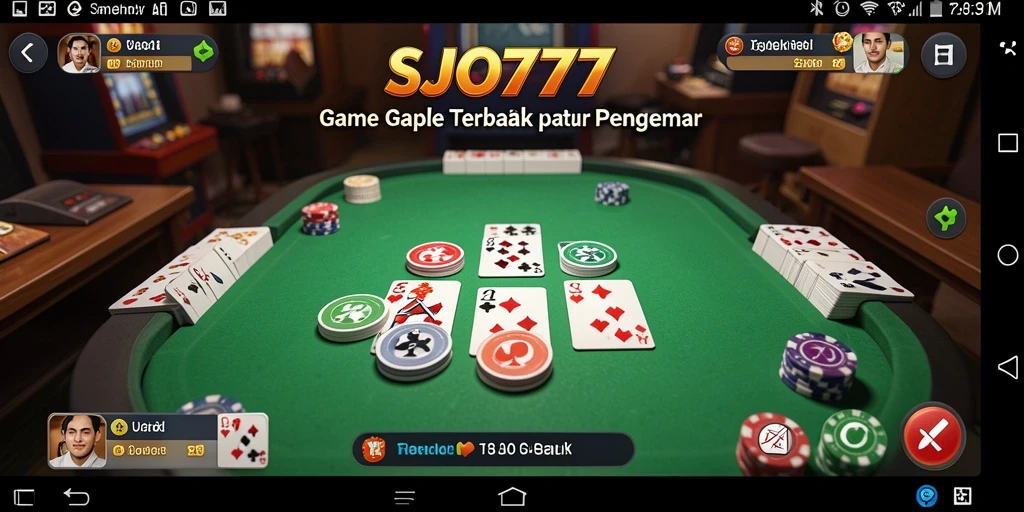 Tampilan gameplay SJO777 yang seru dan menarik dalam permainan Gaple.