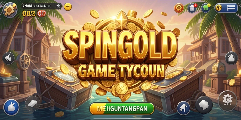 Screenshot SPINGOLD menunjukkan aksi manajemen bisnis yang intens.
